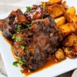 Plate of spanish oxtail tapas recipe