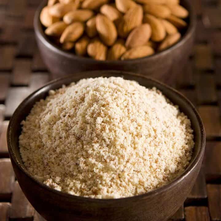Close up of almond meal