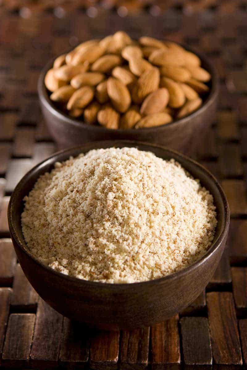 Close up of almond meal