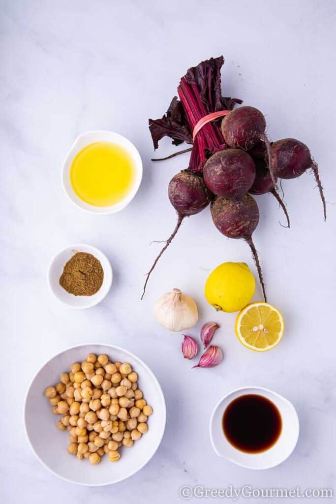 beetroot, chickpeas, lemon & garlic