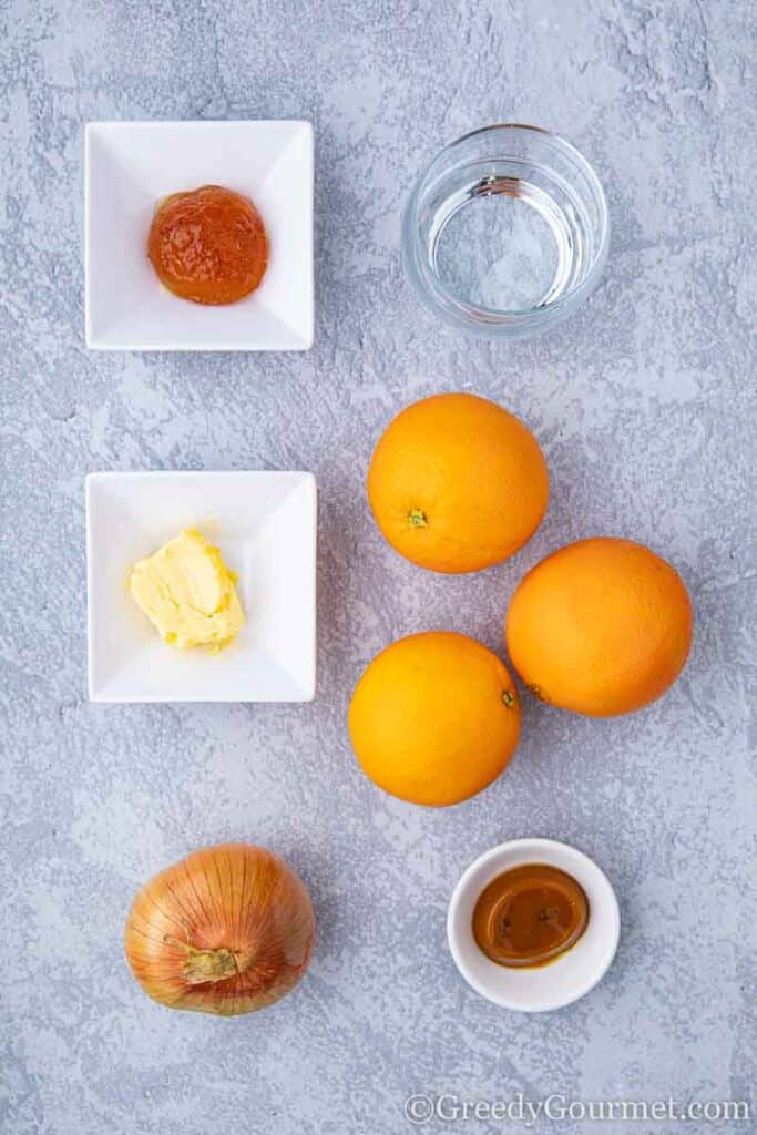 orange, cointreau, onion and marmalade