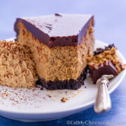 baked espresso cheesecake featured.