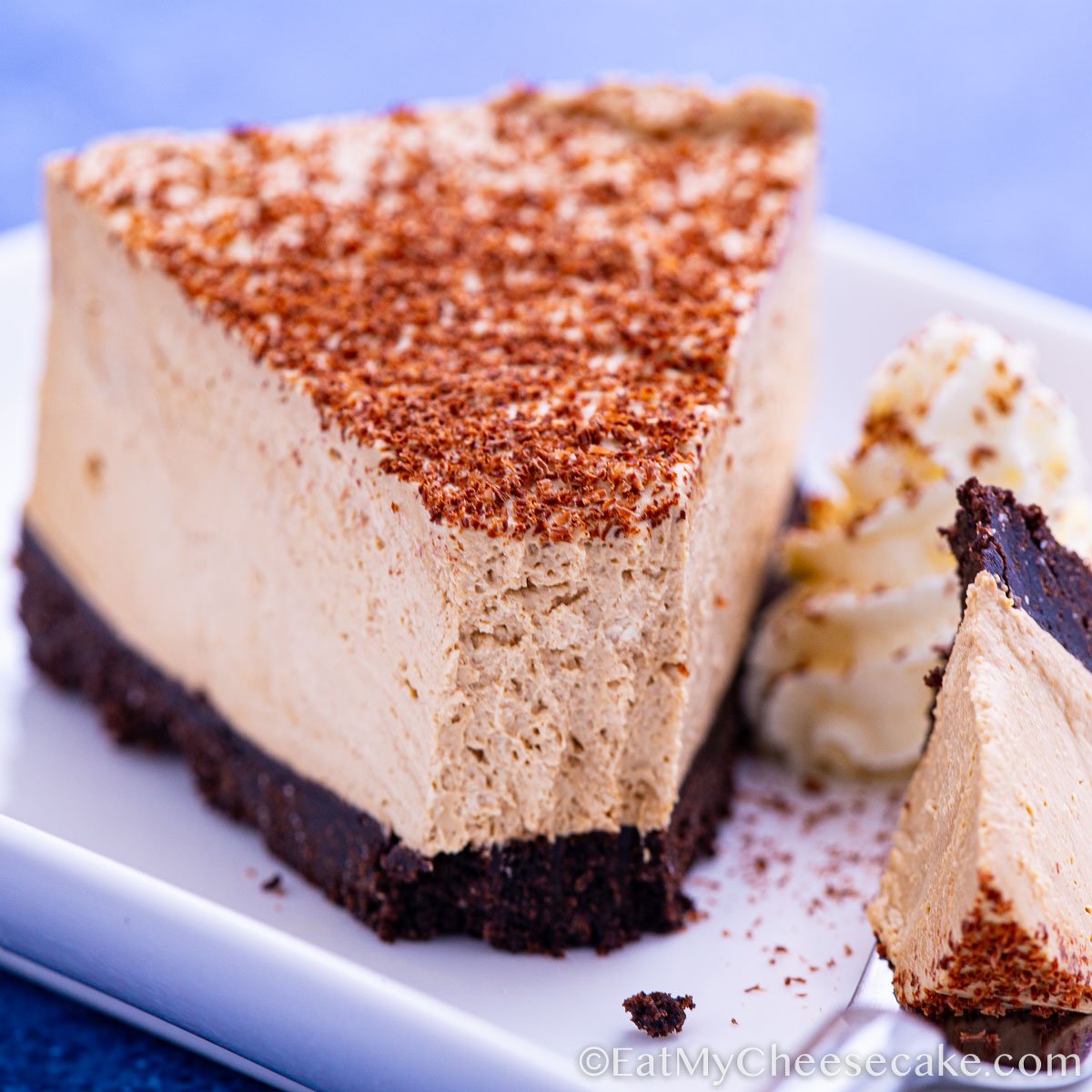 no bake espresso cheesecake featured.