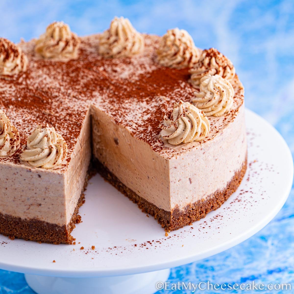 No bake mocha cheesecake.