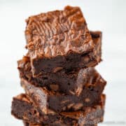 Stacked high chocolate orange brownies