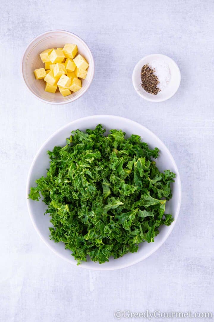 Kale, butter, salt and pepper