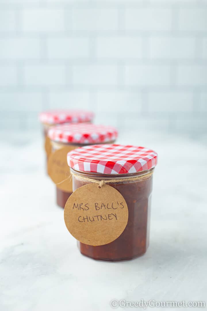 Mrs Balls Chutney in sealed jars