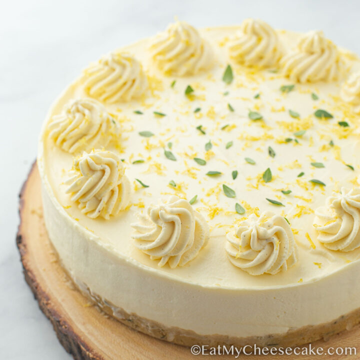 no bake lemon cheesecake featured image.