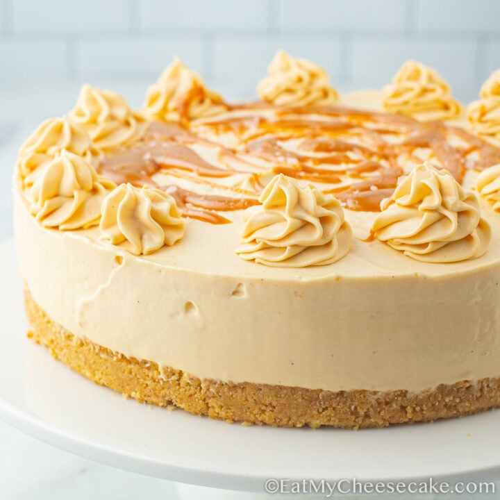 no bake salted caramel cheesecake.