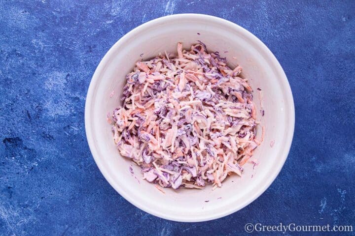 Keto Coleslaw in bowl