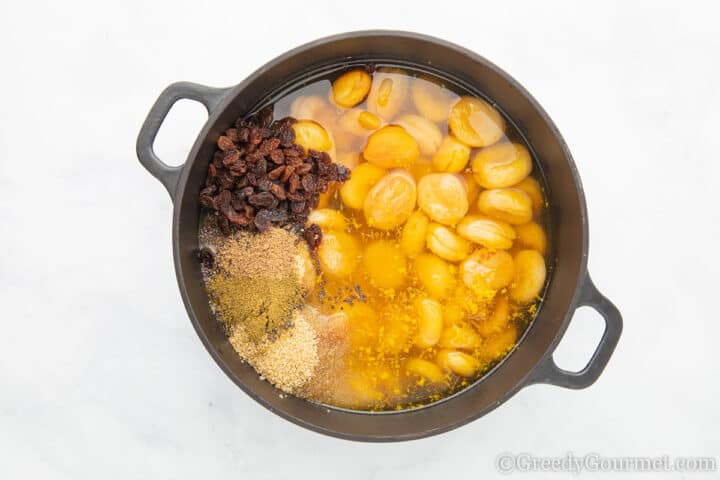 All ingredients in a pot