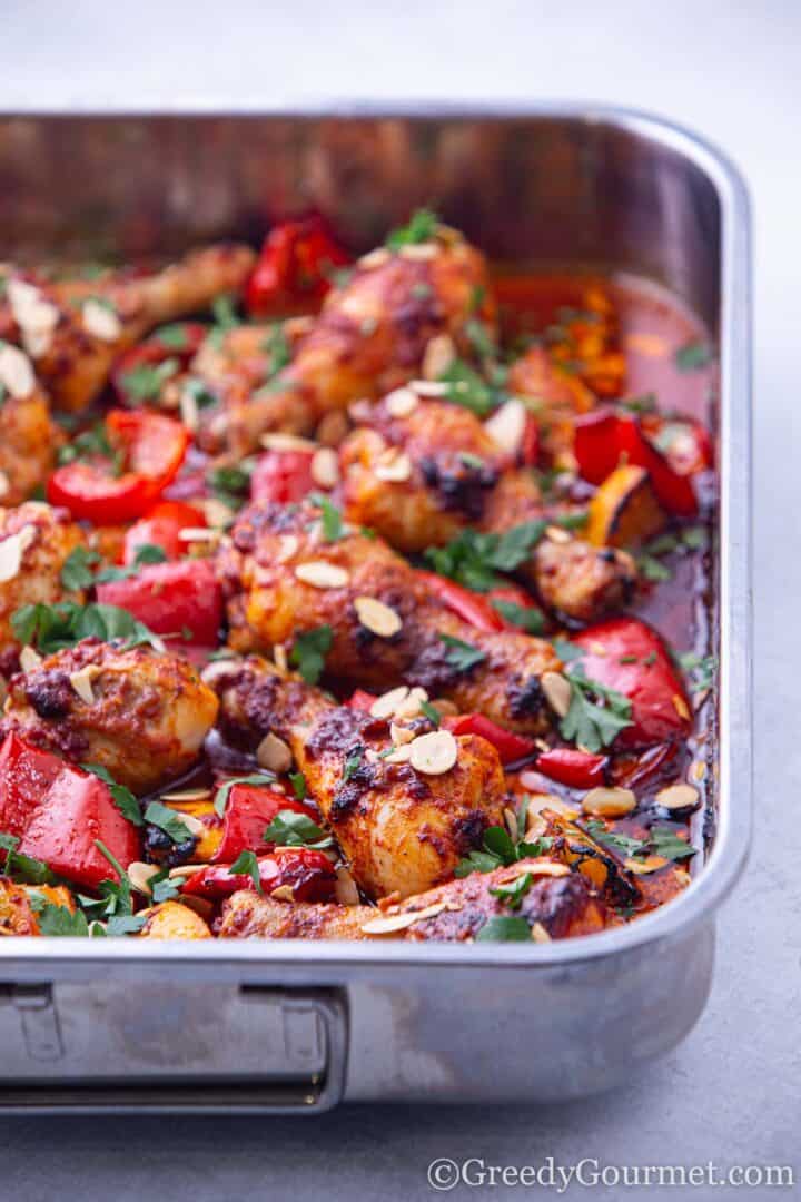 Romesco Chicken Tray Bake