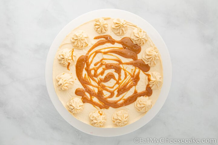 no bake salted caramel cheesecake.