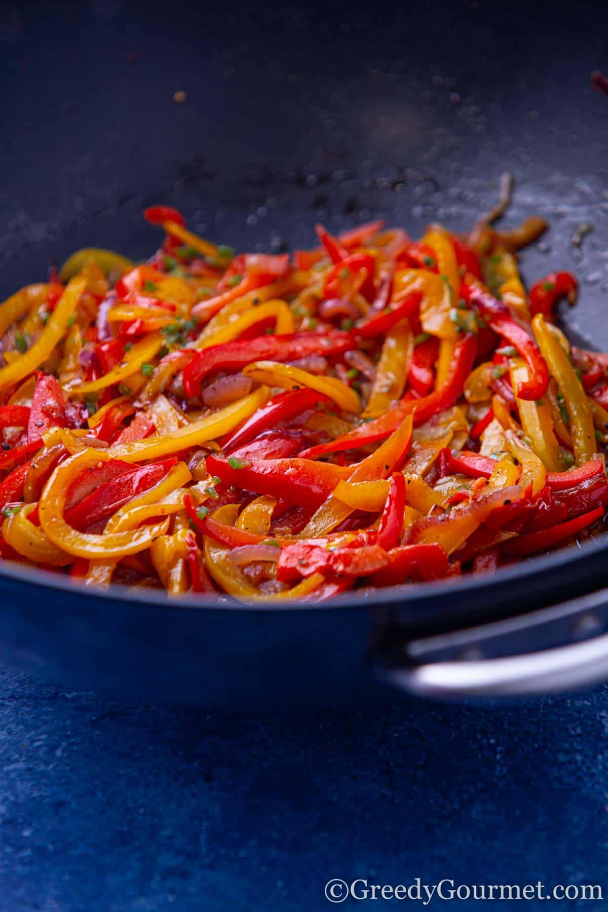 Sautéed Peppers And Onions Greedy Gourmet