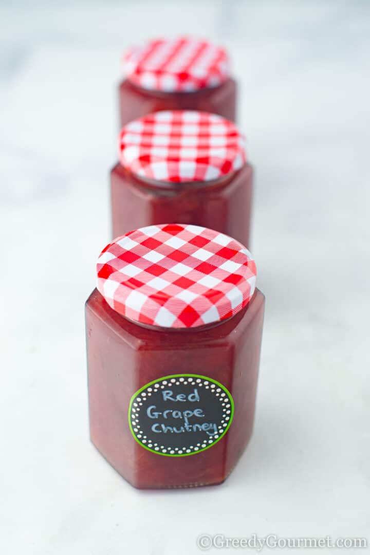 Jars of Grape Chutney