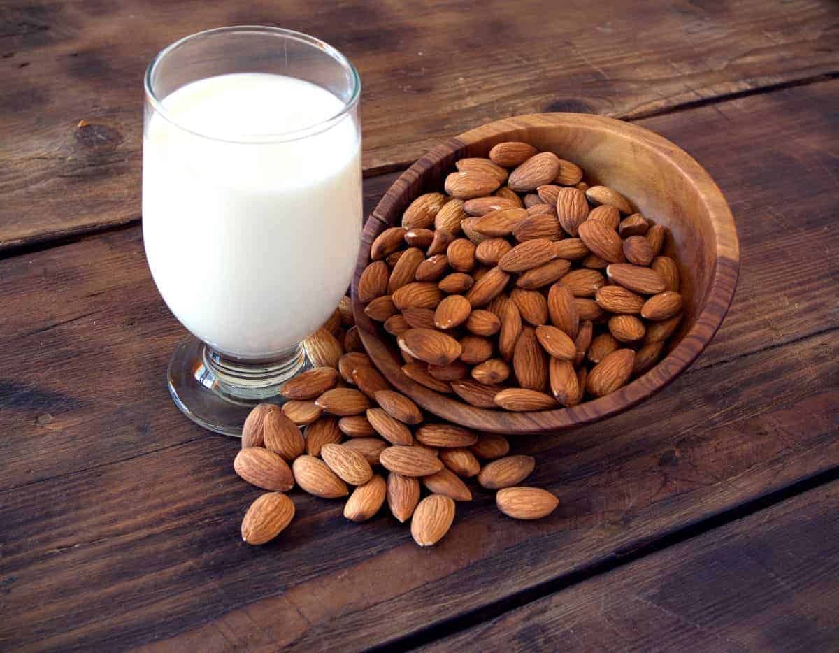 bowl of almonds.