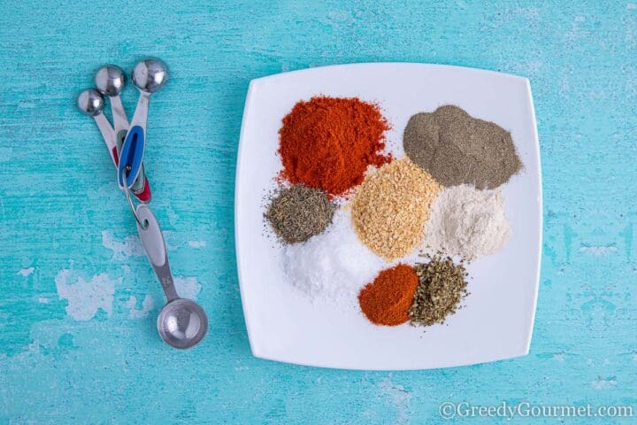 Bowl of spices with spoon