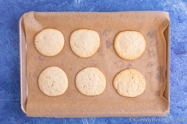 baked eggnog cookies.