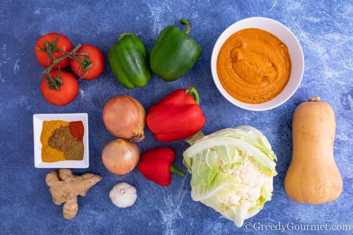 ingredients for balti.