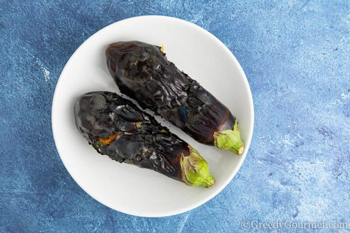 Burnt aubergines