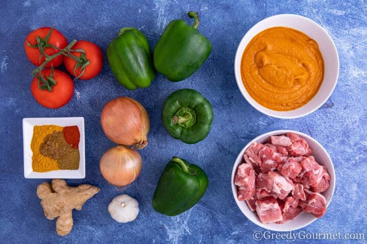 ingredients for balti.