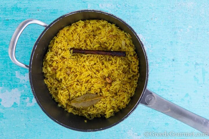 Pilau Rice in pan