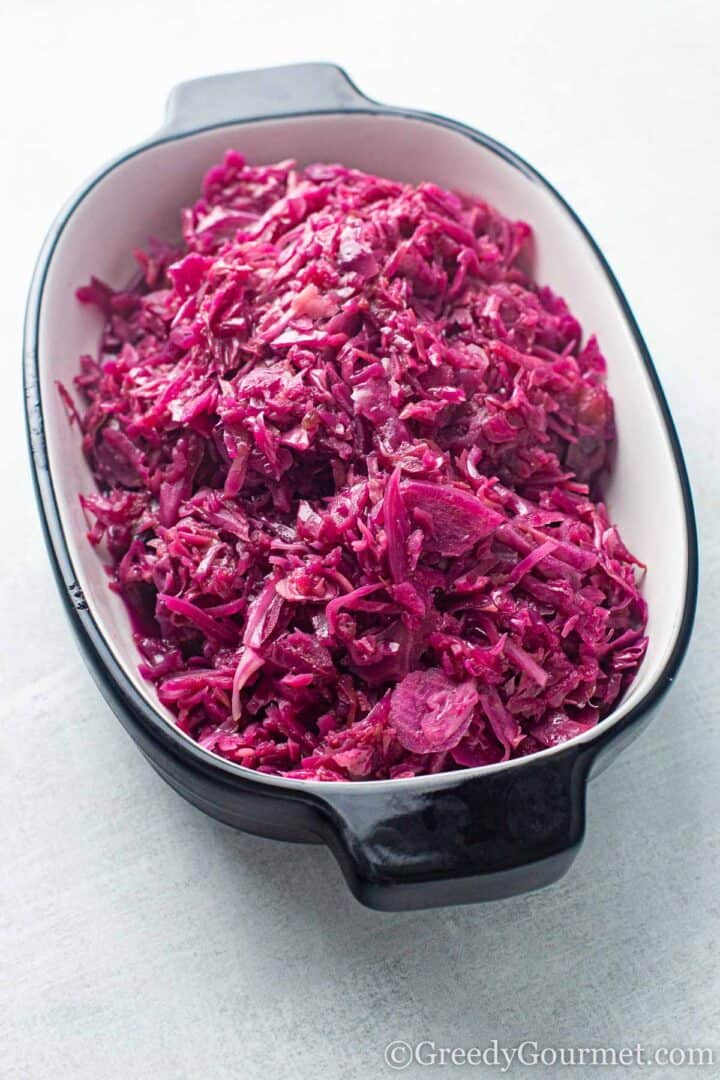 Slow cooker red cabbage.