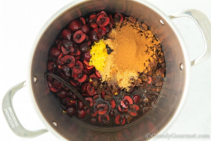 ingredients for chutney in bowl