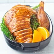 Close up of a fresh christmas turkey recipe