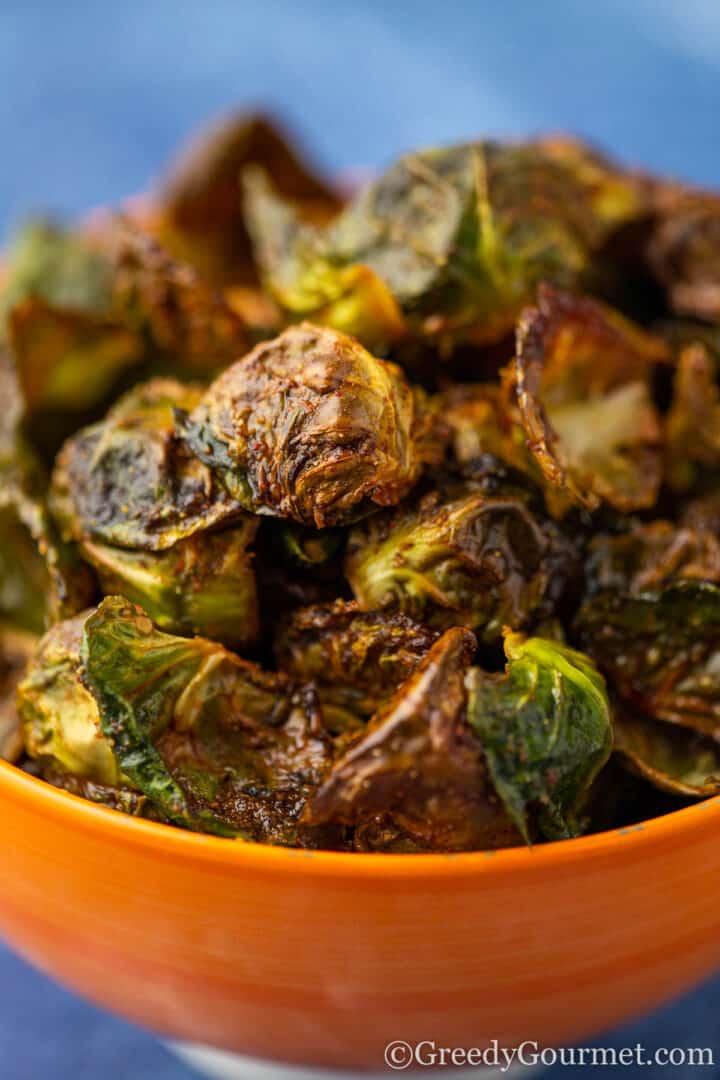 brussels sprouts chips in a bowl