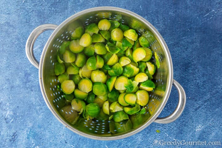 cooked brussels sprouts.