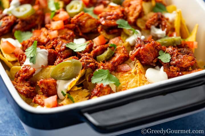 leftover turkey nachos. 