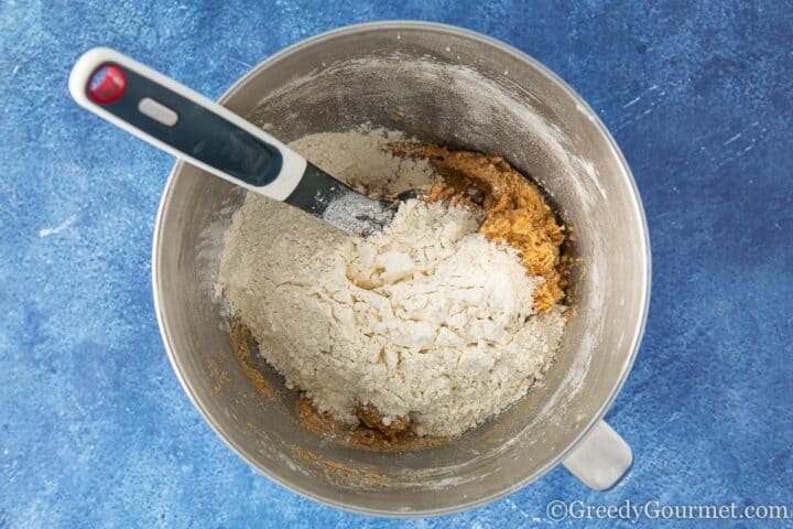 add flour in cookie batter.