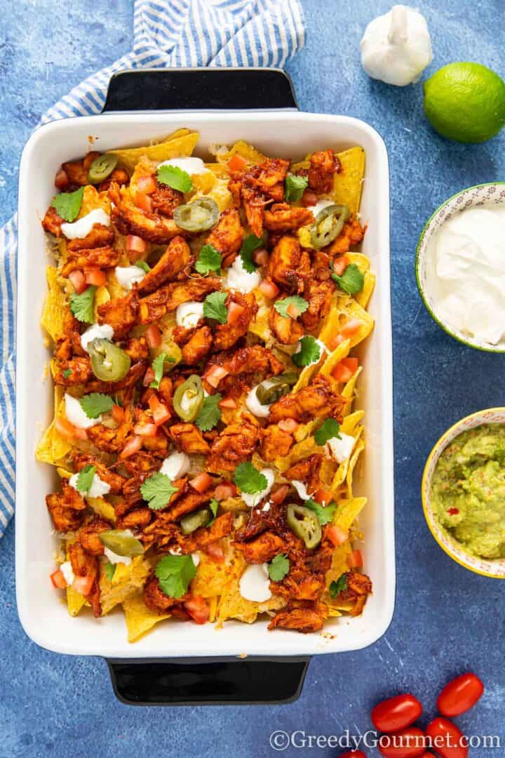 Mexican turkey nachos.