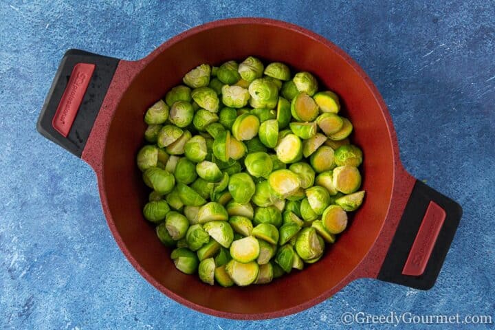 raw brussels sprouts.