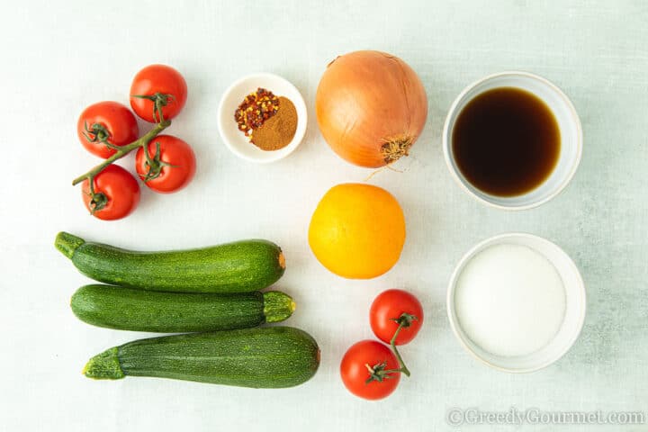 ingredients laid on table