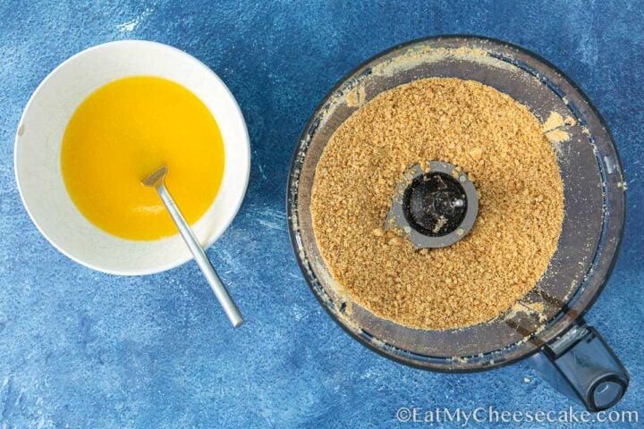 biscuit crumbs and melted butter. 