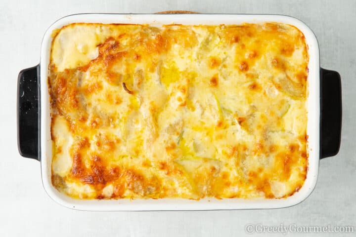 cooked marrow gratin.