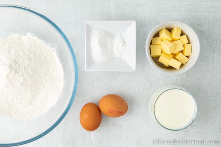 ingredients for cobbler topping.