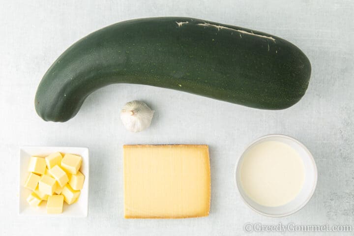 ingredients for gratin.