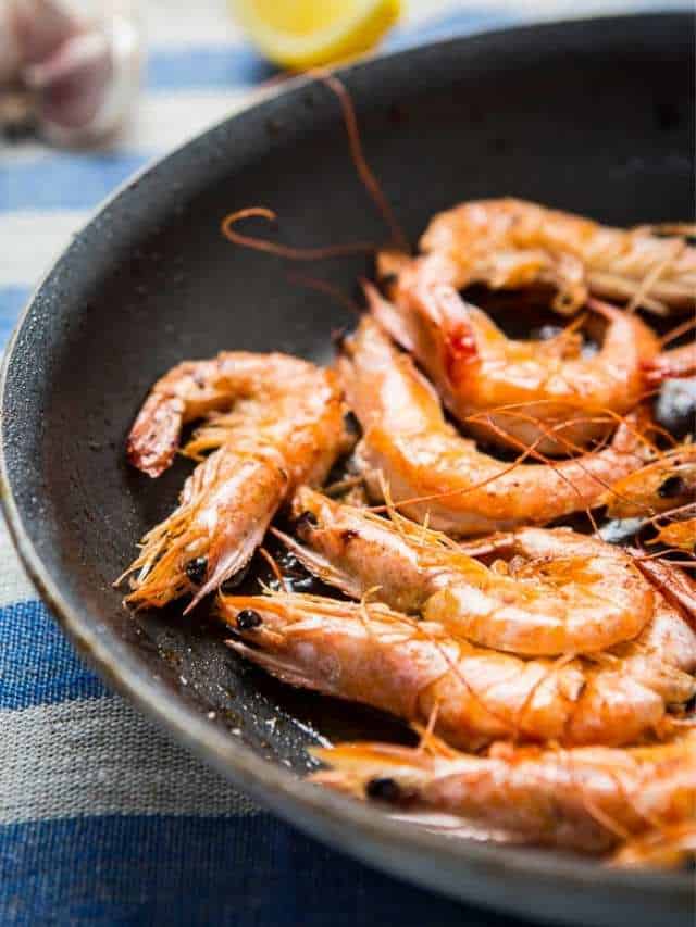 pan fried butter garlic prawns