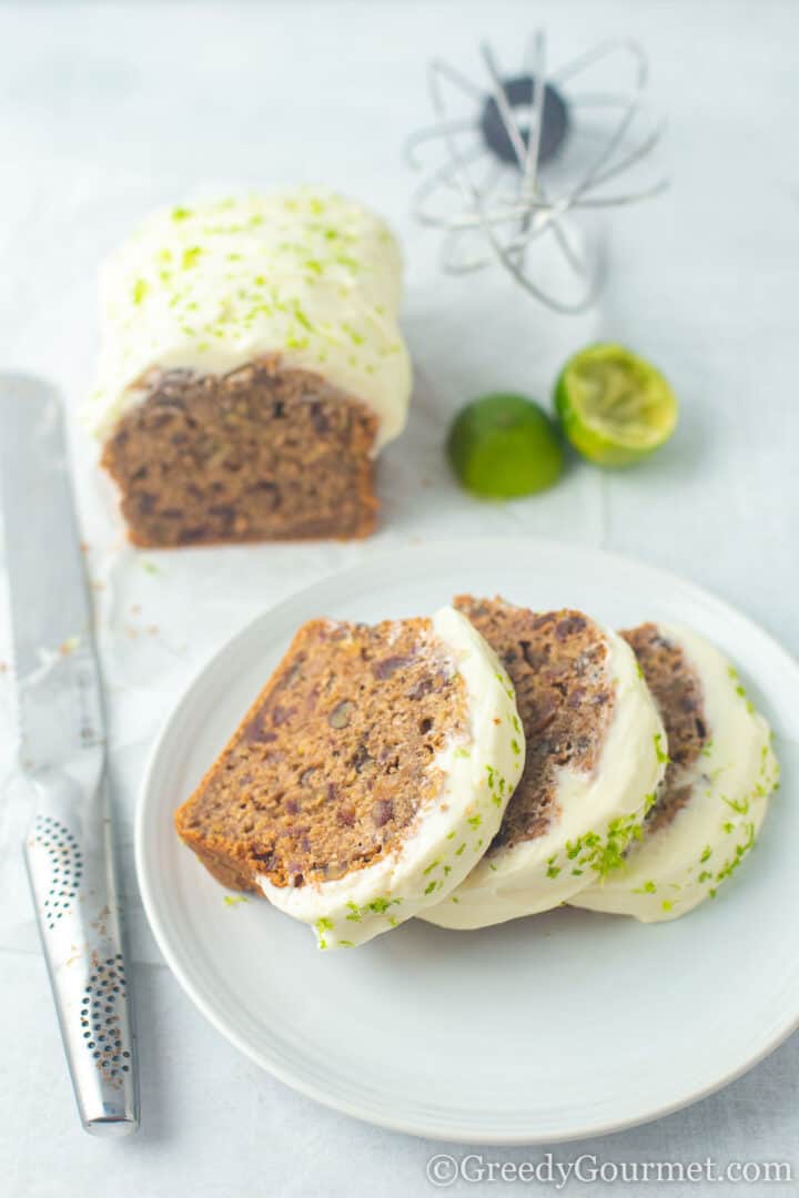 Marrow cake slices.