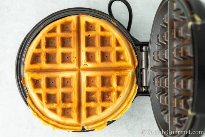 cooked eggnog waffle.