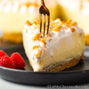 eggnog cheesecake featured image.