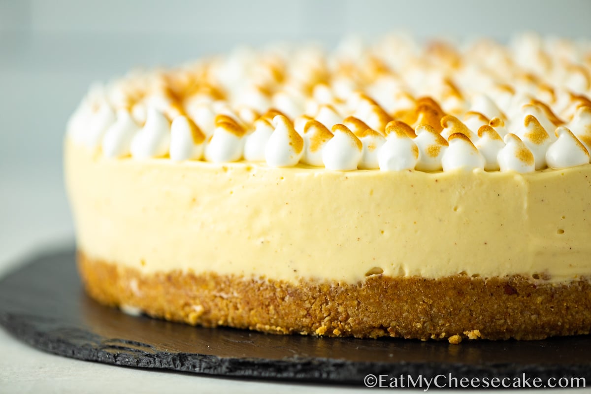 eggnog cheesecake.