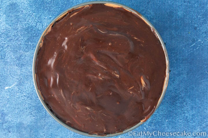 melted chocolate topping.