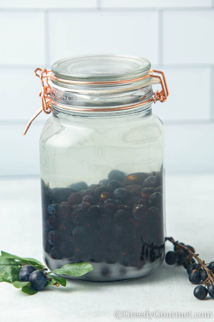 steeping slow berries.