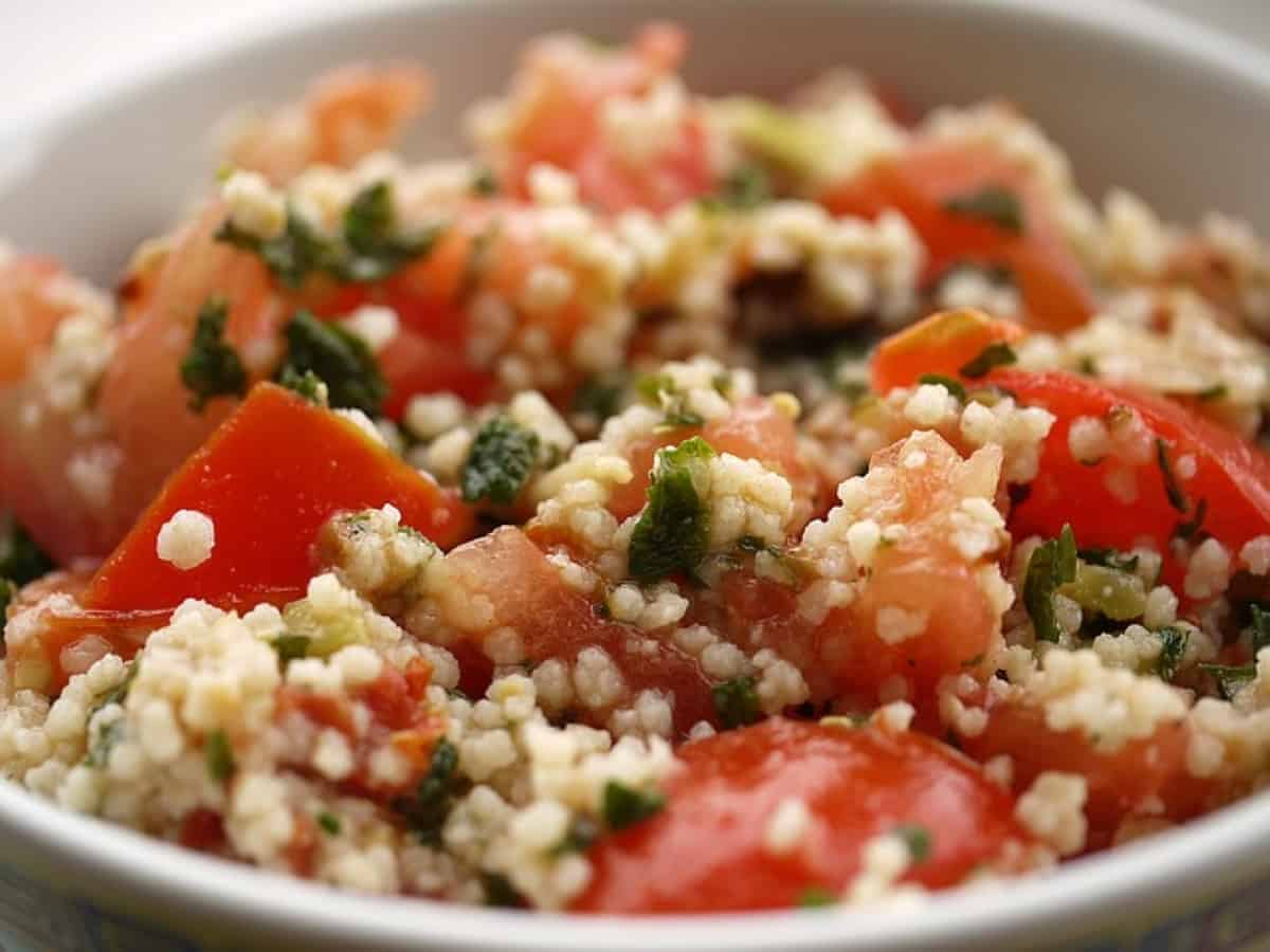 couscous with peppers.