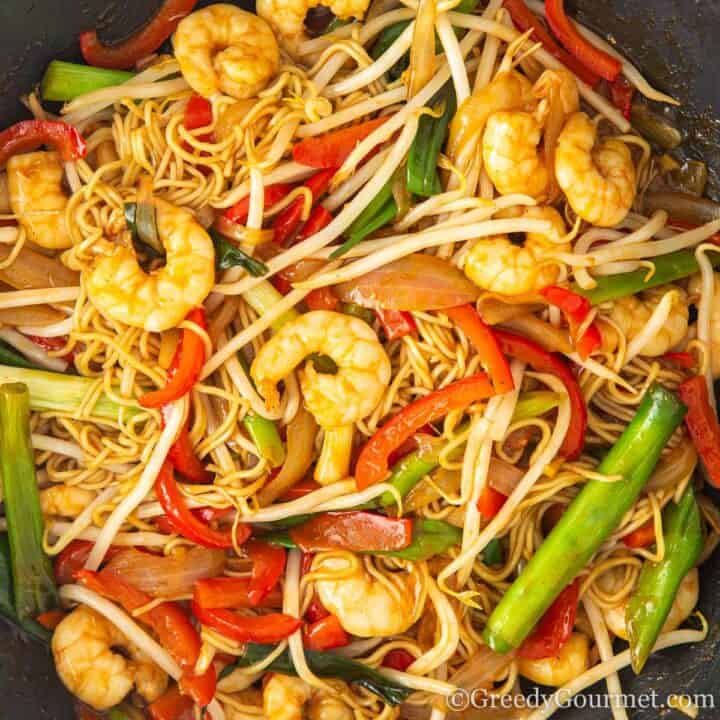 king prawn chow mein