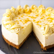 White Chocolate Orange Cheesecake.